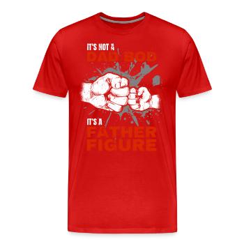 Papa Bod Fier Papa Disant avec Fist Bump - T-shirt bio Premium Homme - rouge - Devant - Damien (186cm)