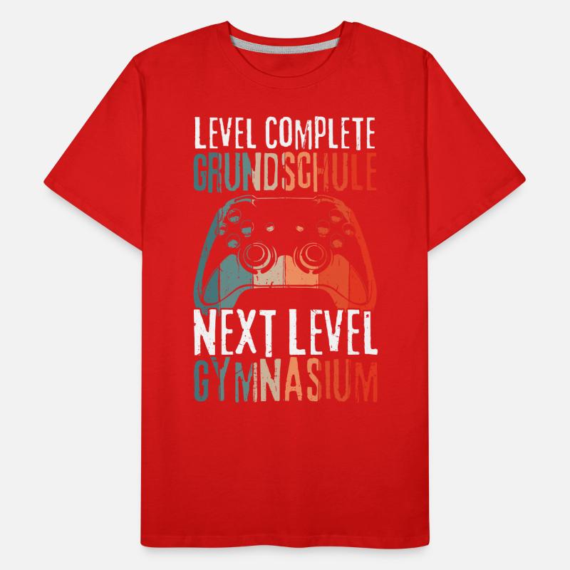 Level Complete Grundschule Einschulung Gymnasium Männer Premium Bio T-Shirt