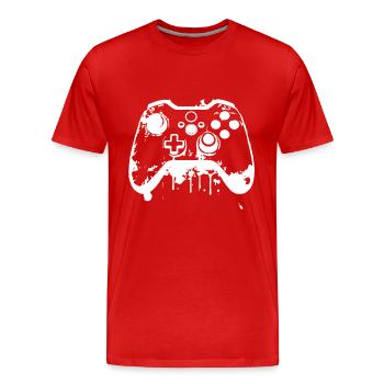 Cooler Gaming Controller für Gamer - Männer Premium Bio T-Shirt - Rot - Vorne - Damien (186cm)