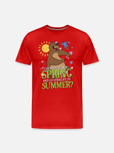 Kan vi bare springe foråret over og gå direkte til sommeren - Herre Premium T-shirt økologisk - rød