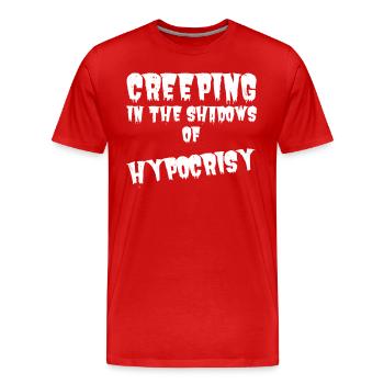Dicton d’Halloween Saakastic pour les introvertis - T-shirt bio Premium Homme - rouge - Devant - Damien (186cm)