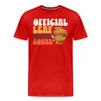 Leaf Peeper Squad Herbst Laub Leaf Peeping Herbst - Männer Premium Bio T-Shirt - Rot - Vorne - Damien (186cm)
