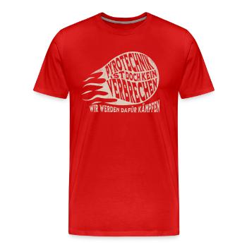 La pyrotechnie n’est pas un crime - Meme Spruch - T-shirt bio Premium Homme - rouge - Devant - Damien (186cm)