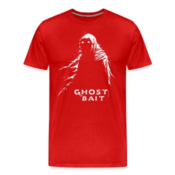 Appât fantôme Ombre Faucheuse | SOS Fantômes - T-shirt bio Premium Homme - rouge - Devant - Damien (186cm)