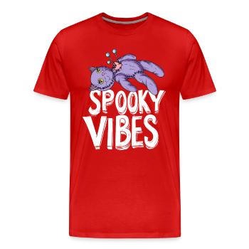 Poupée vaudou chat Halloween Design - T-shirt bio Premium Homme - rouge - Devant - Damien (186cm)