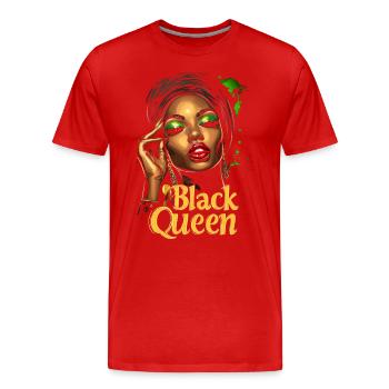 Black Queen Heritage Black History Month Kunst - Männer Premium Bio T-Shirt - Rot - Vorne - Damien (186cm)