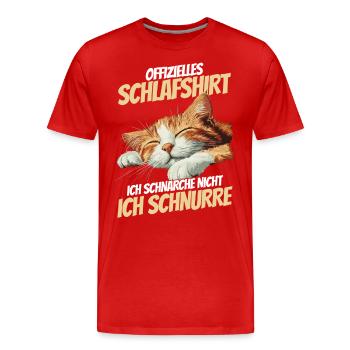 l Official Sleep Shirt - Kitten Slumbers - Men's Premium Organic T-Shirt - red - Front - Damien (186cm)