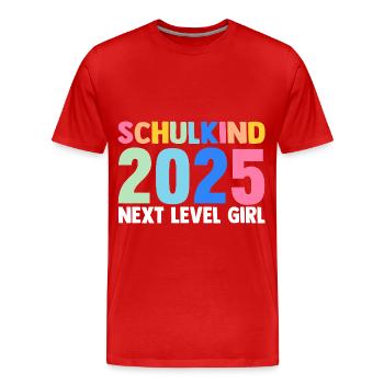 Kita Farewell First Grade School Enrollment 2025 - Men's Premium Organic T-Shirt - red - Front - Damien (186cm)