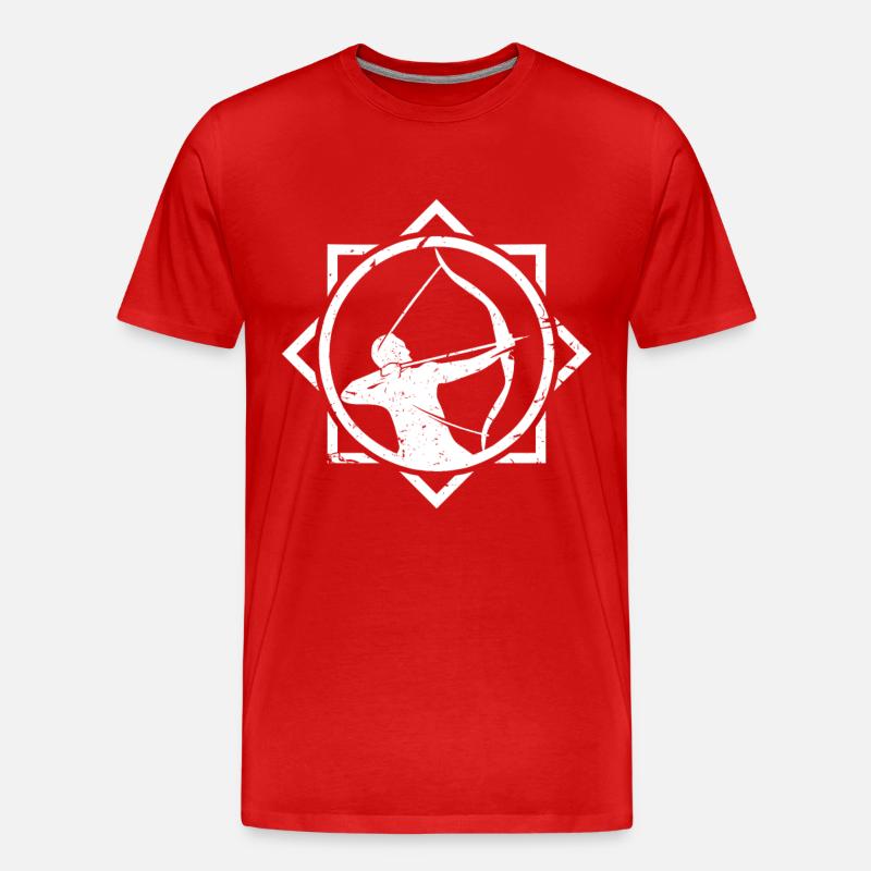 Bogenschütze Bogenschießen - Männer Premium Bio T-Shirt - Rot
