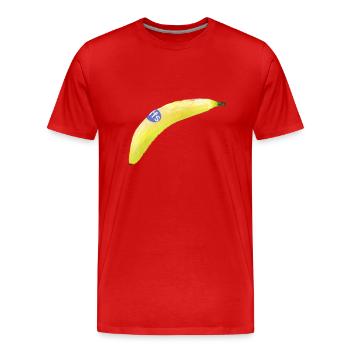Go Bananas - Men's Premium Organic T-Shirt - red - Front - Damien (186cm)