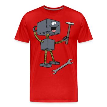 Hand Window Robot Tool Technology Technology - Men's Premium Organic T-Shirt - red - Front - Damien (186cm)