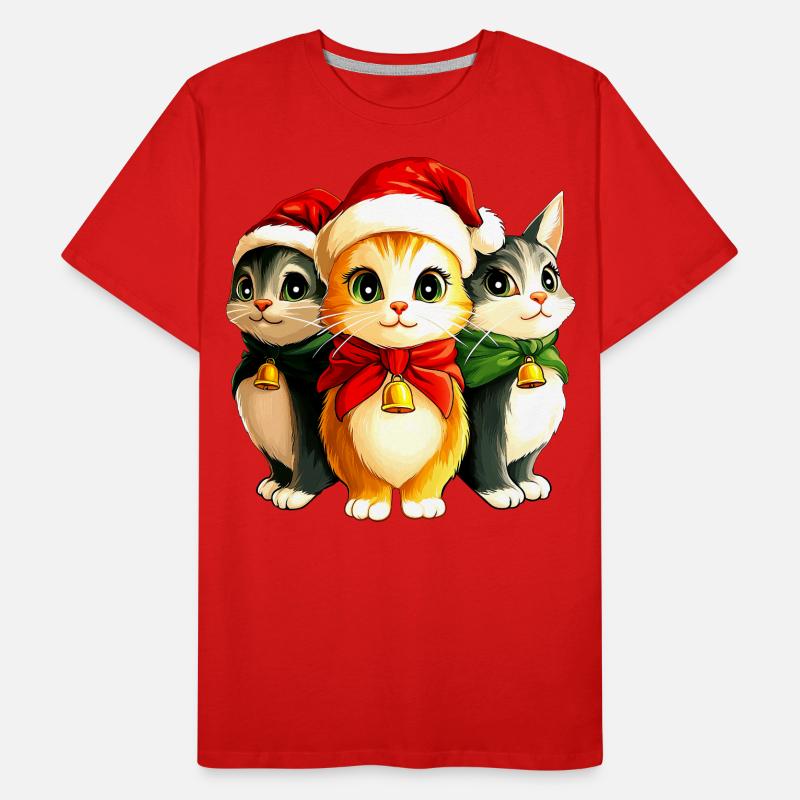 Chaton de Noël T-shirt bio Premium Homme