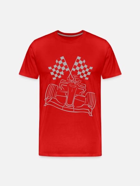 F1 - Männer Premium Bio T-Shirt - Rot