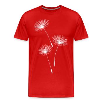 Pissenlit pissenlit fleurs - T-shirt bio Premium Homme - rouge - Devant - Damien (186cm)