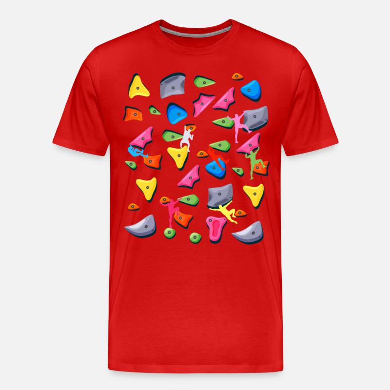 Bouldern Klettern Boulderer Boulder - Männer Premium Bio T-Shirt - Rot