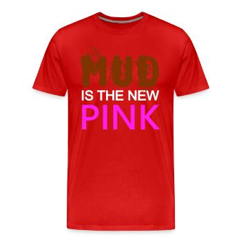 MUD is the new PINK - Confident - Dirty pig - Men's Premium Organic T-Shirt - red - Front - Damien (186cm)