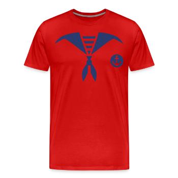 Costume de marin marin ancre carnaval marin - T-shirt bio Premium Homme - rouge - Devant - Damien (186cm)