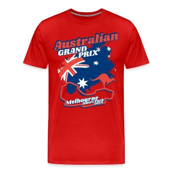 Australian Grand Prix Albert Park Circuit 2024 - Men's Premium Organic T-Shirt - red - Front - Damien (186cm)