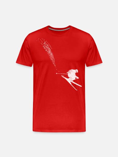 Ski - (32) - T-shirt bio Premium Homme - rouge