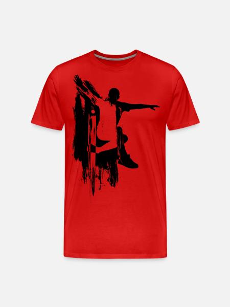 Footbag Hacky Sack Black - Men's Premium Organic T-Shirt - red