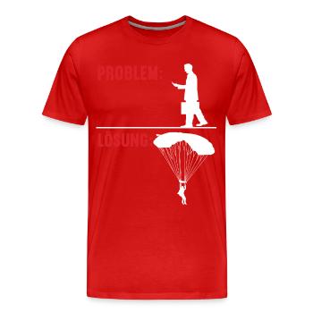 Gleitschirm Gleitschirmflieger Paragleiter Gleiten - Männer Premium Bio T-Shirt - Rot - Vorne - Damien (186cm)