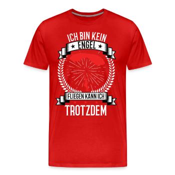 Ich Bin Kein Engel Gleitschirm Paragleiten Gleiter - Männer Premium Bio T-Shirt - Rot - Vorne - Damien (186cm)