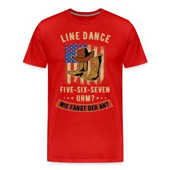 Linedance Country Western Tanzen Countrymusik - Männer Premium Bio T-Shirt - Rot - Vorne - Damien (186cm)
