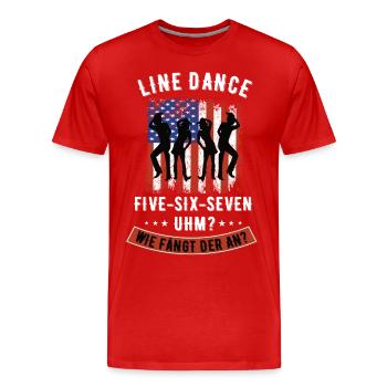 Linedance Country Western Tanzen Countrymusik - Männer Premium Bio T-Shirt - Rot - Vorne - Damien (186cm)