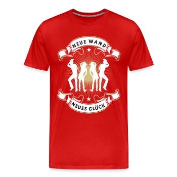 Neue Wand Neues Glück Linedance Countrymusik - Männer Premium Bio T-Shirt - Rot - Vorne - Damien (186cm)