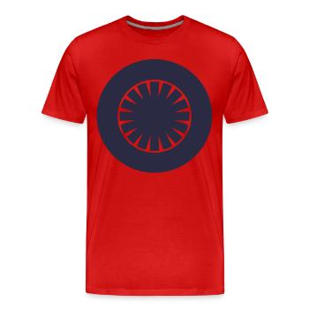 Roue - T-shirt bio Premium Homme - rouge - Devant - Damien (186cm)