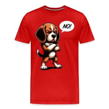Pas de Beagle Propriétaire de Beagle Beagle Lover Beaglefan - T-shirt bio Premium Homme - rouge - Devant - Damien (186cm)
