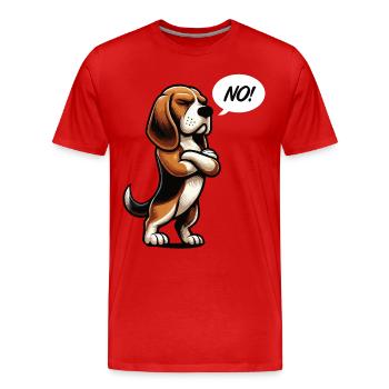 Pas de Beagle Propriétaire de Beagle Beagle Lover Beaglefan - T-shirt bio Premium Homme - rouge - Devant - Damien (186cm)
