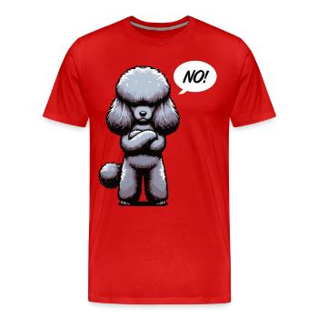 pas de caniche Caniche Propriétaire de caniche Amoureux des caniches Caniche Chien - T-shirt bio Premium Homme - rouge - Devant - Damien (186cm)