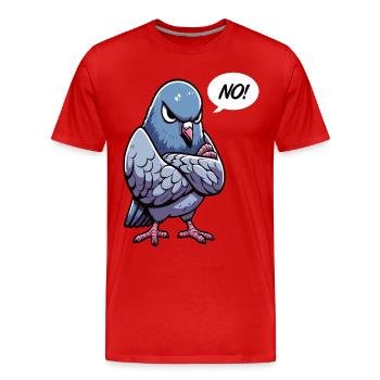 No pigeon pigeons pigeon fanciers pigeon fanciers - Men's Premium Organic T-Shirt - red - Front - Damien (186cm)