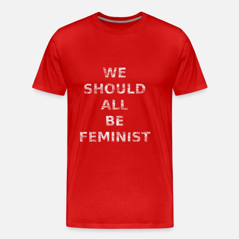 WE SHOULD ALL BE FEMINIST - Männer Premium Bio T-Shirt - Rot