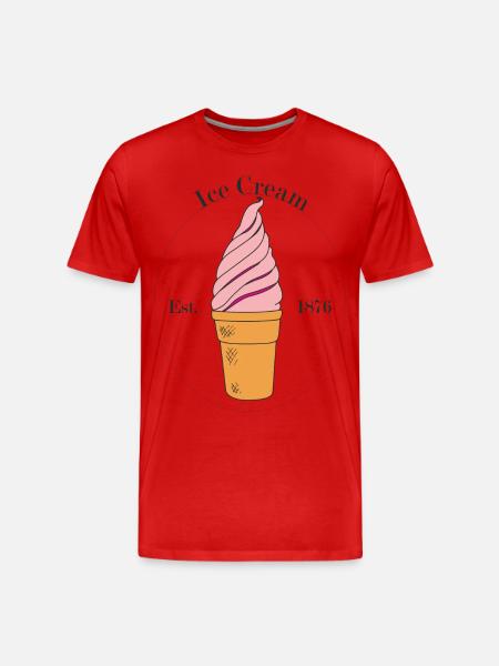 ice cream - Men's Premium Organic T-Shirt - red