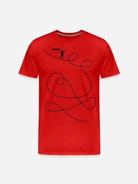 Skateboarder Makes Looping Gift - Men's Premium Organic T-Shirt - red