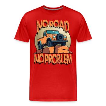 Off-Road Vehicle Driver - Men's Premium Organic T-Shirt - red - Front - Damien (186cm)