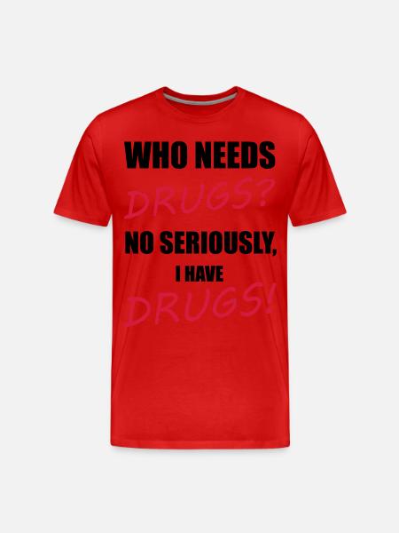 Drugs - Men's Premium Organic T-Shirt - red