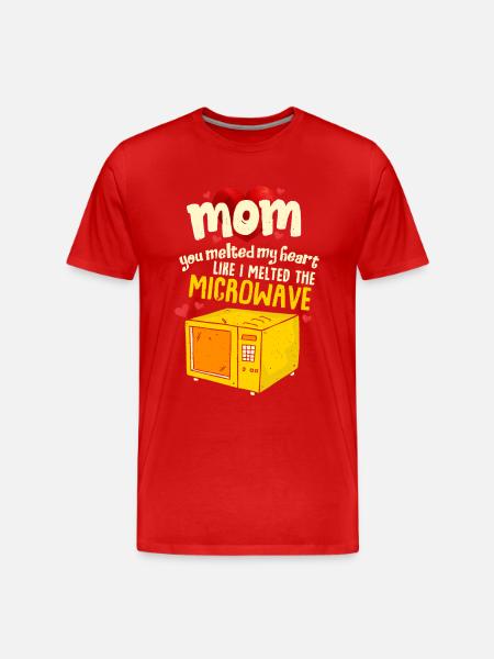 Perfect Mother's Day Gift Mom you melted my heart - Men's Premium Organic T-Shirt - red