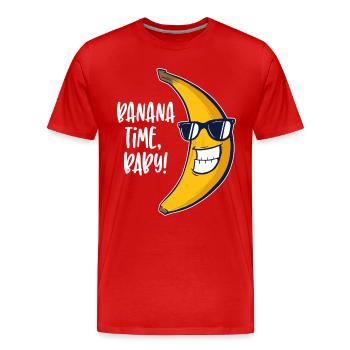 Bananen-Geschenk kühles Bananenzeit Hemd - Männer Premium Bio T-Shirt - Rot - Vorne - Damien (186cm)