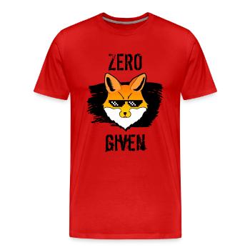 Cool Zéro Fox Chemise - T-shirt bio Premium Homme - rouge - Devant - Damien (186cm)