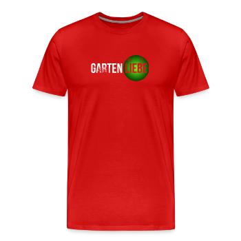 Gartenliebe Rasen Blumenbeet Hochbeet - Männer Premium Bio T-Shirt - Rot - Vorne - Damien (186cm)