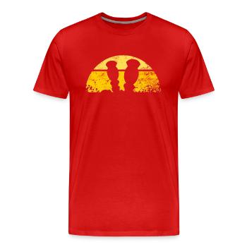 Grand cadeau de baby-foot - T-shirt bio Premium Homme - rouge - Devant - Damien (186cm)