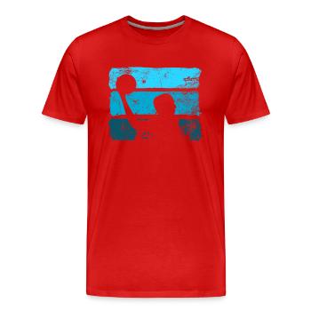 Joueur de water polo water polo - T-shirt bio Premium Homme - rouge - Devant - Damien (186cm)
