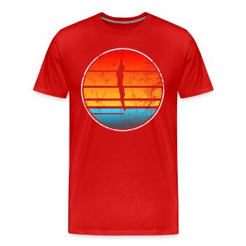 Diving diving - Men's Premium Organic T-Shirt - red - Front - Damien (186cm)