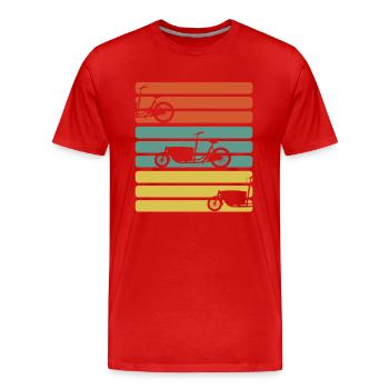 Fahrradkurier Fahrrad Cargo bike cycling - Men's Premium Organic T-Shirt - red - Front - Damien (186cm)