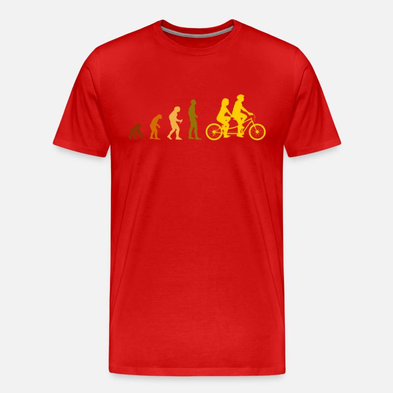 Vélo Tandem Evolution - T-shirt bio Premium Homme - rouge