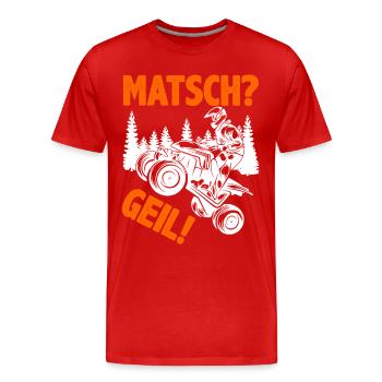 Quad ATV Bike Motocross - Männer Premium Bio T-Shirt - Rot - Vorne - Damien (186cm)