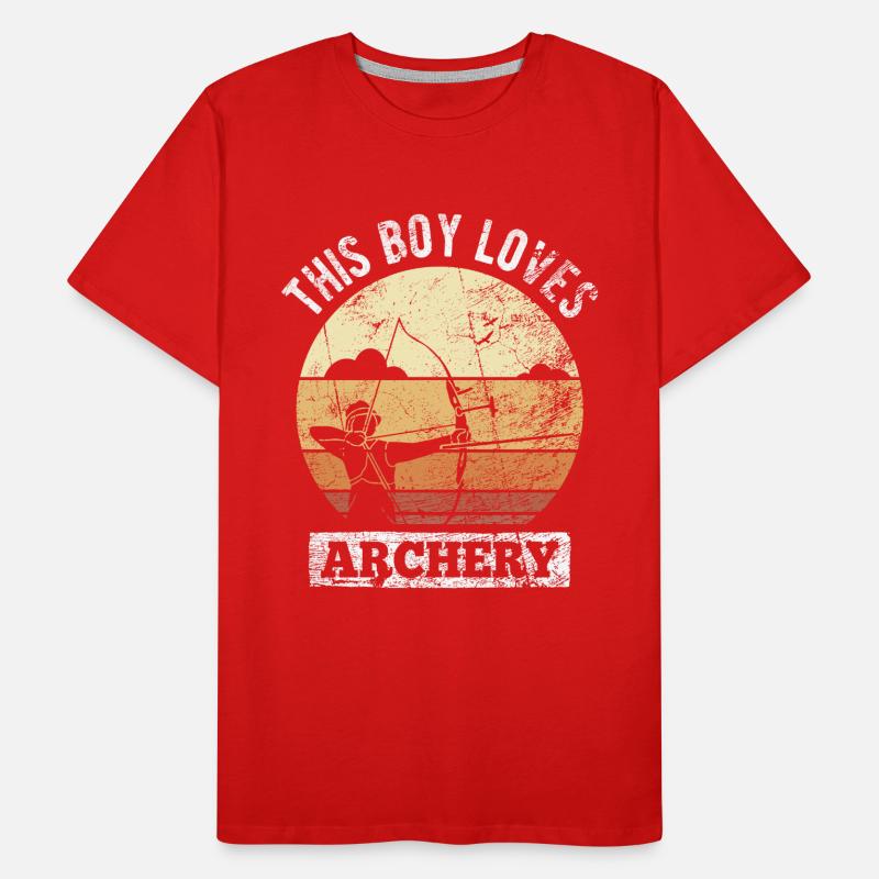 Retro Bogenschütze Bogenschießen Bogen Männer Premium Bio T-Shirt